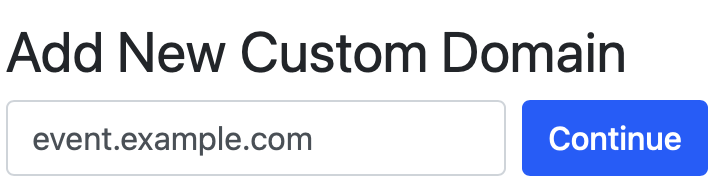 Add new custom domain example